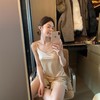 难以拒绝的丝滑！【特妮娜 轻奢缎面睡衣套装】3D聚拢杯垫 防滑细肩带 A字下摆 包容各种身材 亲肤软滑 视觉显瘦 锦氨面料 轻奢有质感 商品缩略图0