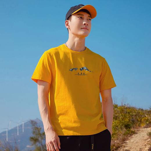 【618特价】【纯棉】拓路者圆领夏季运动剪影印花短袖圆领T恤舒适百搭半袖 商品图6