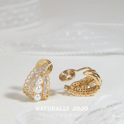 NATURALLY JOJO珍珠系列耳环项链手环 镂空花丝 轻奢雅致 商品图9