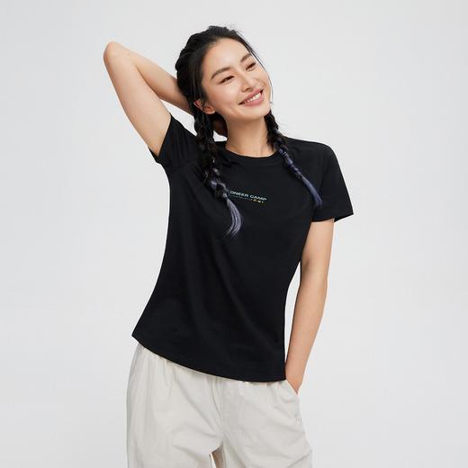 【618特价】拓路者字母撞色印花夏季圆领时尚短袖T恤百搭潮流女款上衣 商品图5