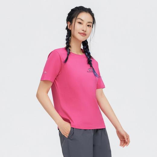 【618特价】拓路者纯棉短袖T恤女装夏季新款圆领印花体恤衫短袖舒适休闲上衣 商品图8