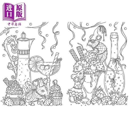 预售 【中商原版】午夜假面舞会传说 涂色书 Tales from the Midnight Masquerade Coloring Book 英文原版 Hanna Karlzon 商品图2