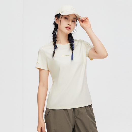 拓路者凉感短袖字母LOGO印花夏季圆领时尚T恤百搭潮流运动户外女 商品图0