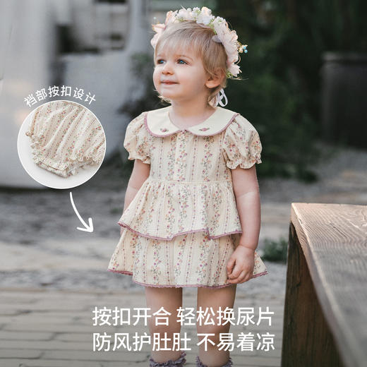【宝宝服饰】嫚熙婴儿连体衣宝宝夏天出游超萌小月龄外出服婴幼儿小公主衣服 商品图4