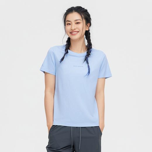 【618特价】拓路者凉感短袖字母LOGO印花夏季圆领时尚T恤百搭潮流运动户外女 商品图1