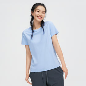 拓路者夏季冰丝短袖t恤女轻薄冰氧吧凉感打底衫纯色运动圆领体恤