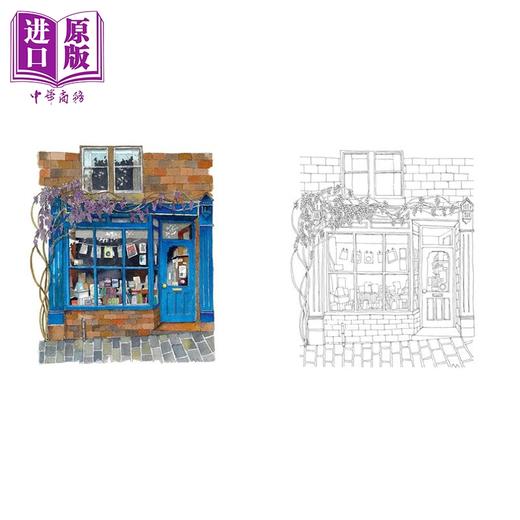 预售 【中商原版】【法文版】安娜的漂亮橱窗 水彩涂色 绘画手工 Les Jolies Vitrines DAnna 法文原版 荷兰插画师Urban Anna  商品图2