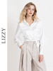 LIZZY 早秋时尚摩登翻领垫肩暗纹修身气质长袖衬衫7983 商品缩略图1