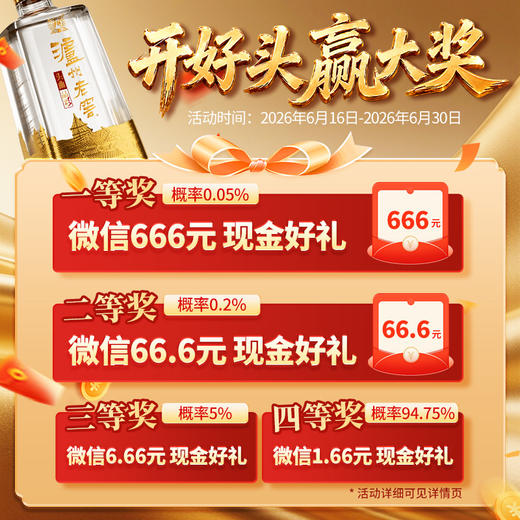 【扫码有好礼】38度泸州老窖头曲酒晶彩（五码装）500ml*2  泸州老窖官方旗舰店 商品图2
