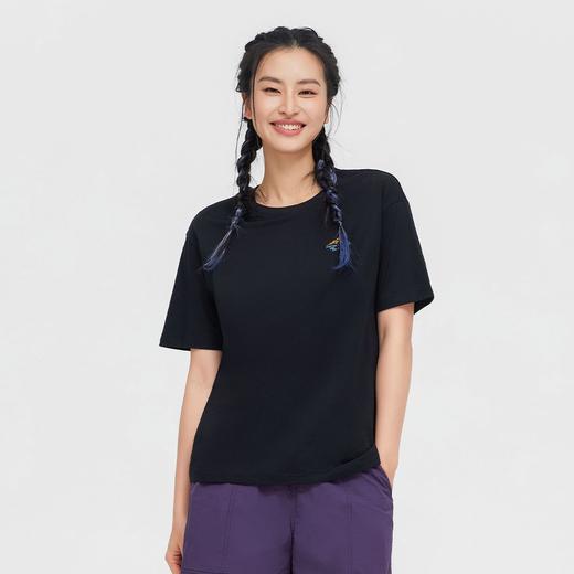 【618特价】拓路者夏季纯棉女式T恤衫圆领百搭体恤衫字母LOGO运动时尚 商品图5