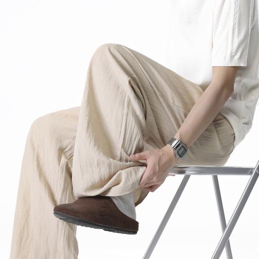 Schenvega 亚麻长裤男女同款 老钱风 高腰双褶 半松紧腰头 4色可选 商品图2