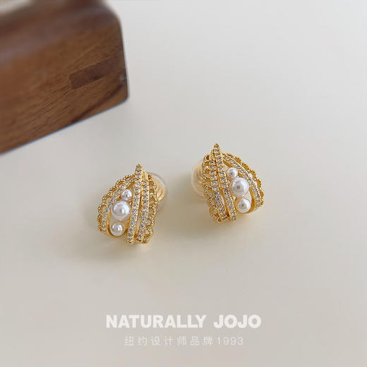 NATURALLY JOJO珍珠系列耳环项链手环 镂空花丝 轻奢雅致 商品图11