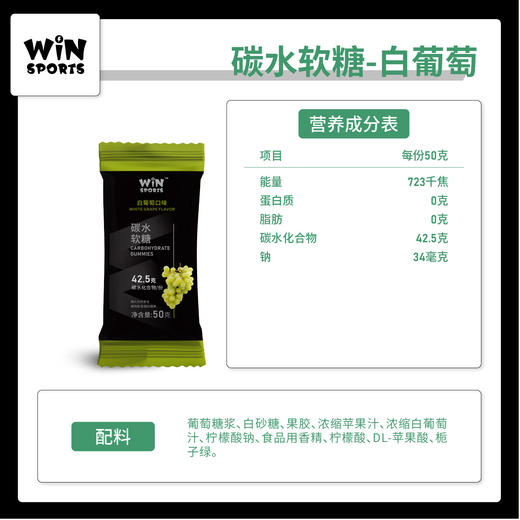 WiNSPORTS威赢 能量凝胶软糖 碳水软糖能量补给马拉松骑行铁三运动补给 商品图4