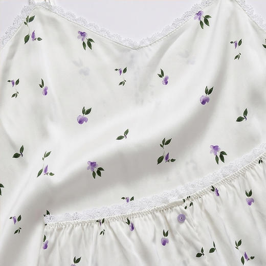 Bra-in』桑罗蓝莓吊带短裤套装桑蚕丝女款可外穿家居服开衫03B21814 商品图10