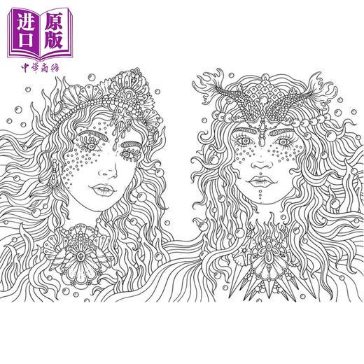 预售 【中商原版】午夜假面舞会传说 涂色书 Tales from the Midnight Masquerade Coloring Book 英文原版 Hanna Karlzon 商品图3