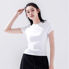 拓路者夏季透气短袖T恤衫女舒适百搭圆领半袖纯色打底衫体恤衫