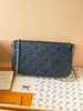 春夏特惠💰580 原单LV 【头层牛皮】M27048珠光蓝 全皮压花链条包三件套 Pochette Félicie 手袋 商品缩略图1