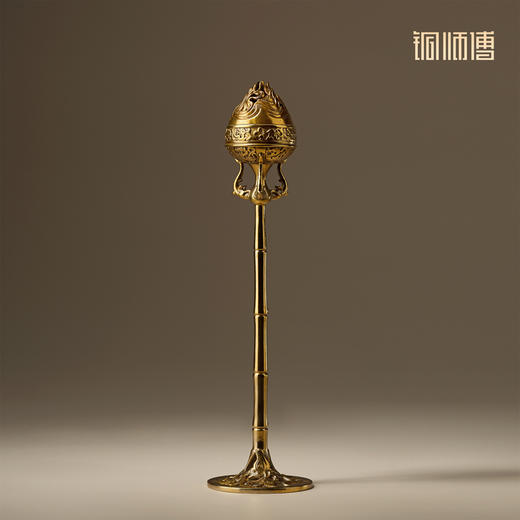 铜师傅 陕西历史博物馆系列《鎏金银竹节熏炉铜摆件》青铜摆件 商品图5