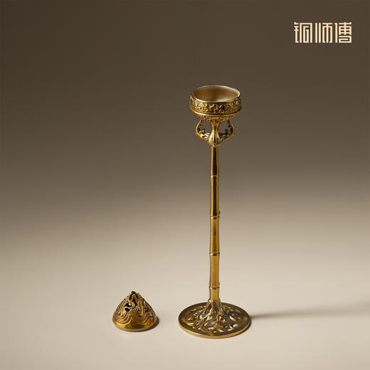 铜师傅 陕西历史博物馆系列《鎏金银竹节熏炉铜摆件》青铜摆件 商品图6