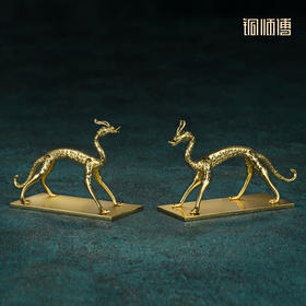铜师傅 陕西历史博物馆系列《赤金走龙铜摆件》办公室工艺品摆件
