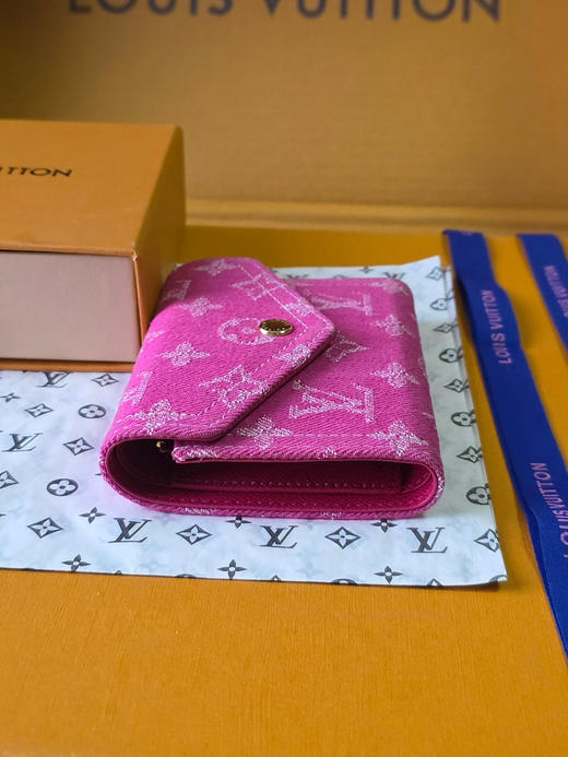 春夏特惠💰370 原单LV 对版面料/芯片版实拍 M27707牛仔布玫红 商品图4
