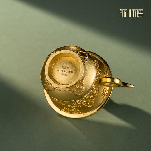铜师傅 陕西历史博物馆系列《掐丝团花纹金杯铜摆件》工艺品摆件 商品图2