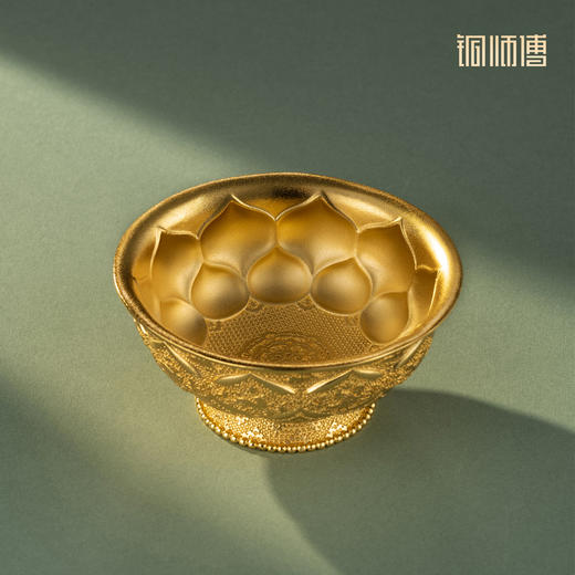 铜师傅 陕西历史博物馆系列《鸳鸯莲瓣纹金碗铜摆件》工艺品摆件 商品图1