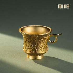 铜师傅 陕西历史博物馆系列《掐丝团花纹金杯铜摆件》工艺品摆件