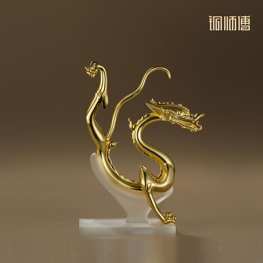 铜师傅 陕西历史博物馆系列《鎏金铁芯铜龙铜摆件》工艺品铜摆件 商品图4