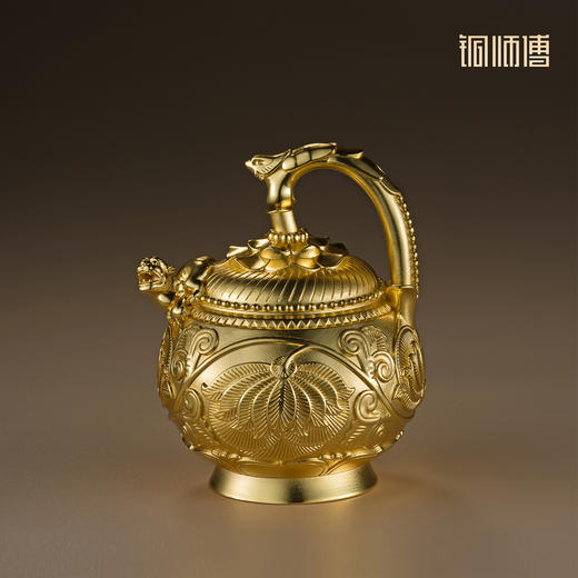 铜师傅 陕西历史博物馆系列《青瓷提梁倒灌壶铜摆件》工艺品摆件 商品图2