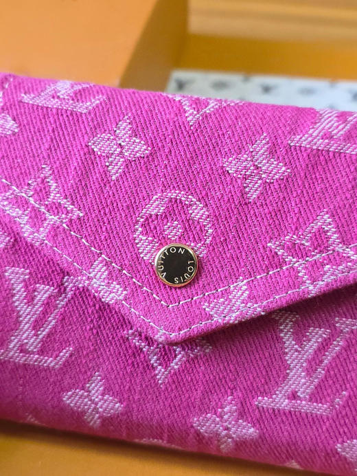 春夏特惠💰370 原单LV 对版面料/芯片版实拍 M27707牛仔布玫红 商品图3