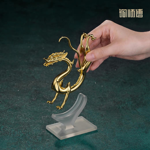 铜师傅 陕西历史博物馆系列《鎏金铁芯铜龙铜摆件》工艺品铜摆件 商品图6