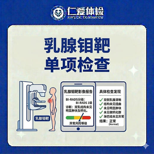 乳腺钼靶单项检查（结节/肿块/胀痛/增生） 商品图0