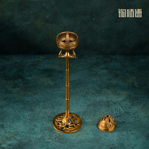 铜师傅 陕西历史博物馆系列《鎏金银竹节熏炉铜摆件》青铜摆件 商品图1