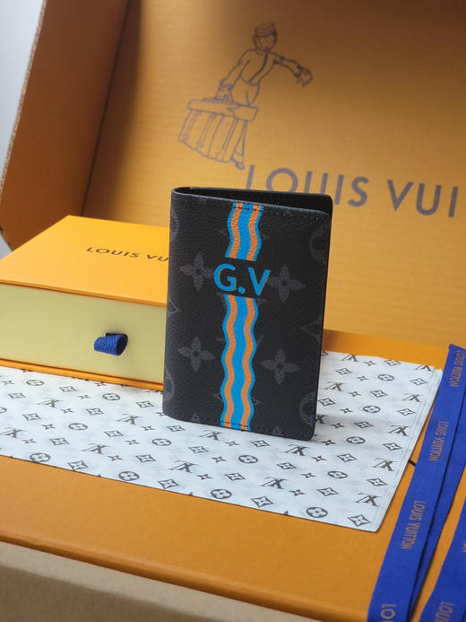 春夏特惠💰300 原单LV M01955黑花 芯片版 本款口袋钱夹 商品图0