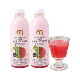 麦德龙 麦臻选 HPP鲜榨西瓜汁 750ml*2