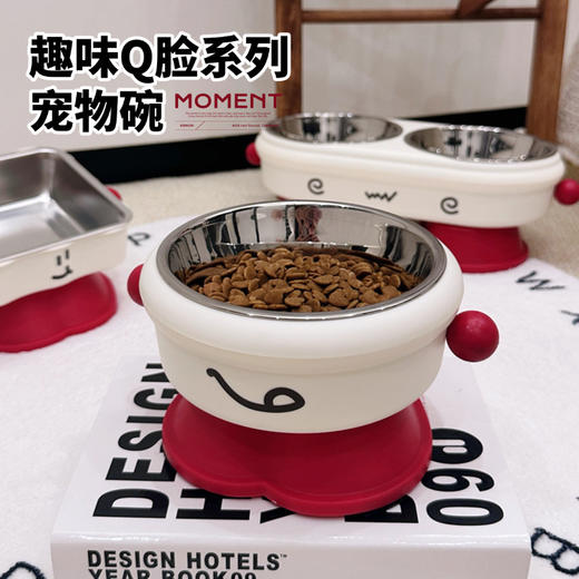 圆形高脚不锈钢猫碗宠物碗猫咪用品喂食饮水猫咪喝水碗狗狗食盆碗 商品图0