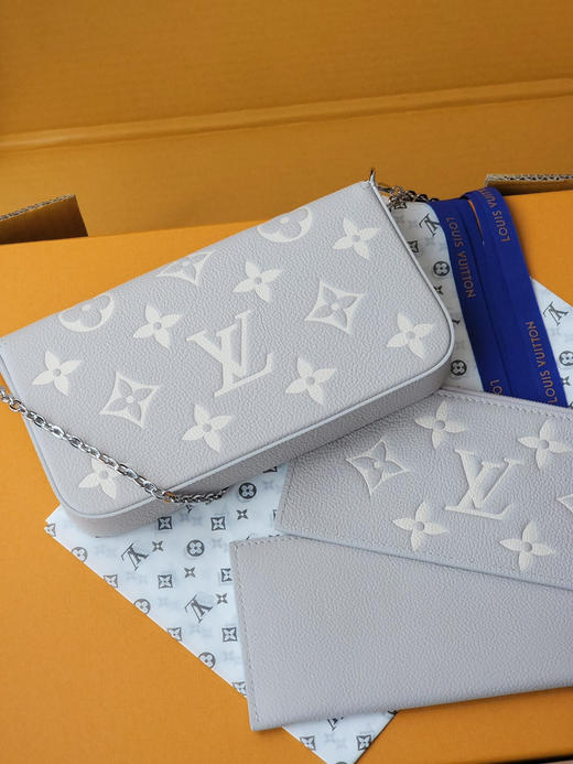 春夏特惠💰660 原单LV 三合一M14227丝印灰 本款 Pochette Félicie 链条包 商品图3