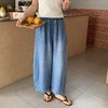 【爆款，预售5天内发货】【果冻软牛仔，天然纯天丝】【遮肉显瘦，时髦百搭】夏季新款女轻薄松弛感阔腿九分凉爽莱赛尔天丝牛仔气球裤 商品缩略图0