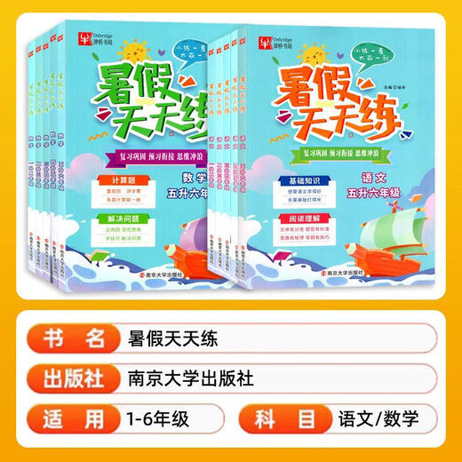 2026秋津桥书局暑假天天练语文数学一升二升三升四升五升六复习提升预习衔接基础过关拓展提高小学教材暑期作业本 商品图1