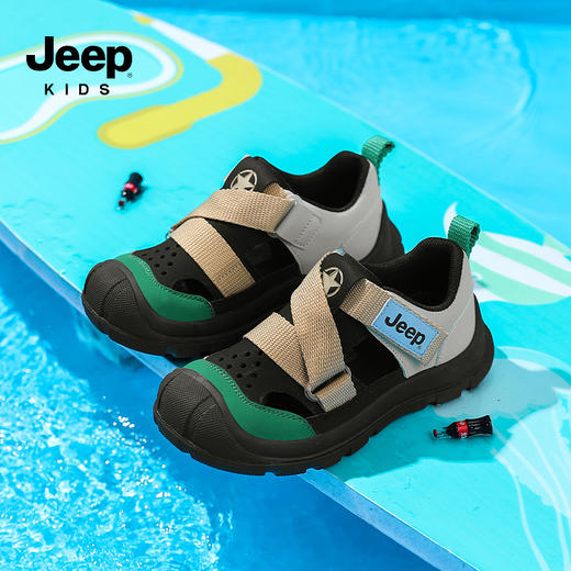 【清仓特价】JEEP  吉普儿童包头凉鞋男女童户外运动鞋沙滩鞋26-38★娃娃优选 商品图3