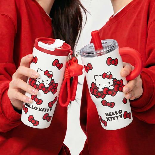 摩登主妇hellokitty保温杯吸管水杯女高颜值冰霸杯大容量咖啡杯子 商品图1