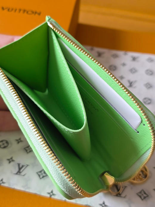 春夏特惠💰360 原单LV 零钱卡包M27270 绿 “彩虹”系列 商品图5