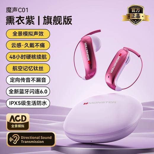魔声蓝牙耳机C01无线耳挂式不入耳AI翻译同声传译通话降噪6.0 商品图2