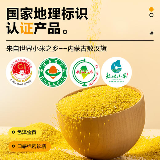 【有机黄小米营养好吸收】北纯 敖汉有机黄小米2.5kg 商品图3