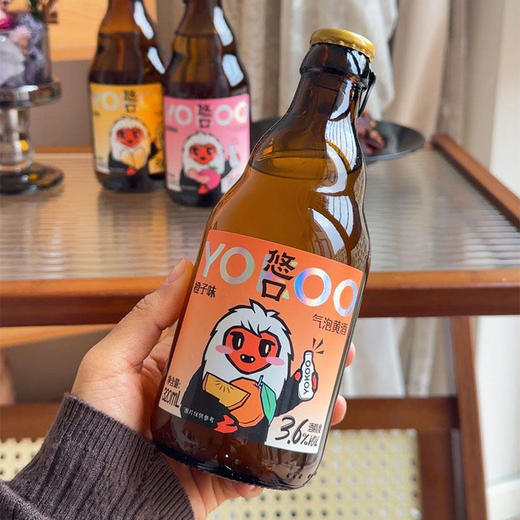 【任选2件99元，下单2件加赠武当山弱碱水550ml*24瓶1件】忠和悠口小野人系列气泡黄酒 320ml*6瓶/件（保质期到2027年2月4日，介意勿拍） 商品图3