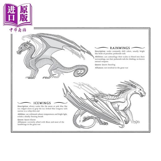 【中商原版】火翼飞龙1 龙之预言 刷边特别版 含未公开草图 The Dragonet Prophecy 英文原版 Tui T. Sutherland 商品图3