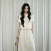公式穿搭 轻松穿出高质感【梦惠妮 简约风假两件拼接套装】懒人套装 立领拉链马甲（下摆松紧调节）+同色系半裙 宽松H版型裁剪 遮胯藏肉 百搭闭眼入 #M663 商品缩略图2