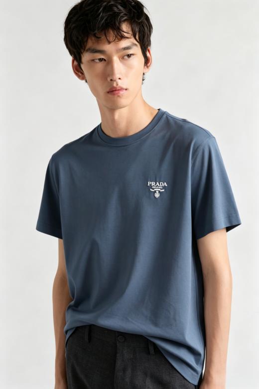 26 P.R.D 丝光平纹刺绣标识短袖T恤 TX726 商品图0