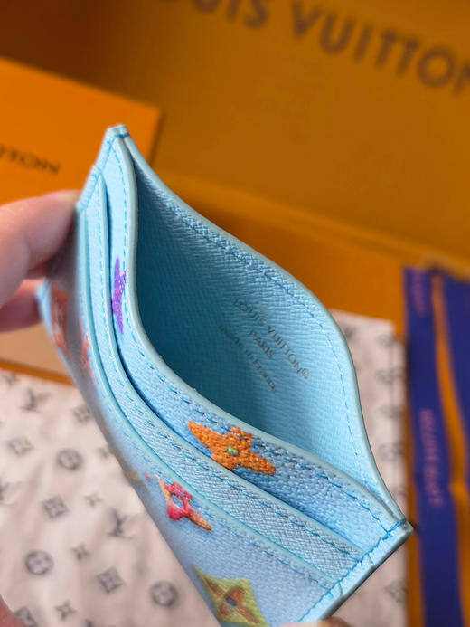 春夏特惠💰300 原单LV M28041卡套蓝色 DOUBLE 卡夹、本款 Double 卡夹 商品图8